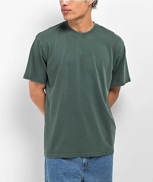 Fundamentals-Ninth-Hall-Green-Wash-Boxy-T-Shirt Fundamentals Ninth Hall Green Wash Boxy T-Shirt