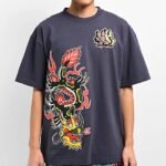 Ninth Hall Ambush Dragon T-Shirt Navy