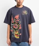 Ninth Hall Ambush Dragon T-Shirt Navy