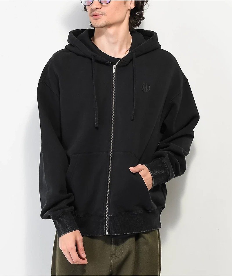 Ninth-Hall-Fundamentals-Black-Wash-Boxy-Zip-Hoodie Ninth Hall Fundamentals Black Wash Boxy Zip Hoodie
