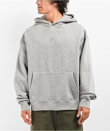 Ninth Hall Fundamentals Heather Hoodie Grey Boxy