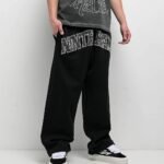 Ninth Hall Rhinestone Black Oversized Sweatpants
