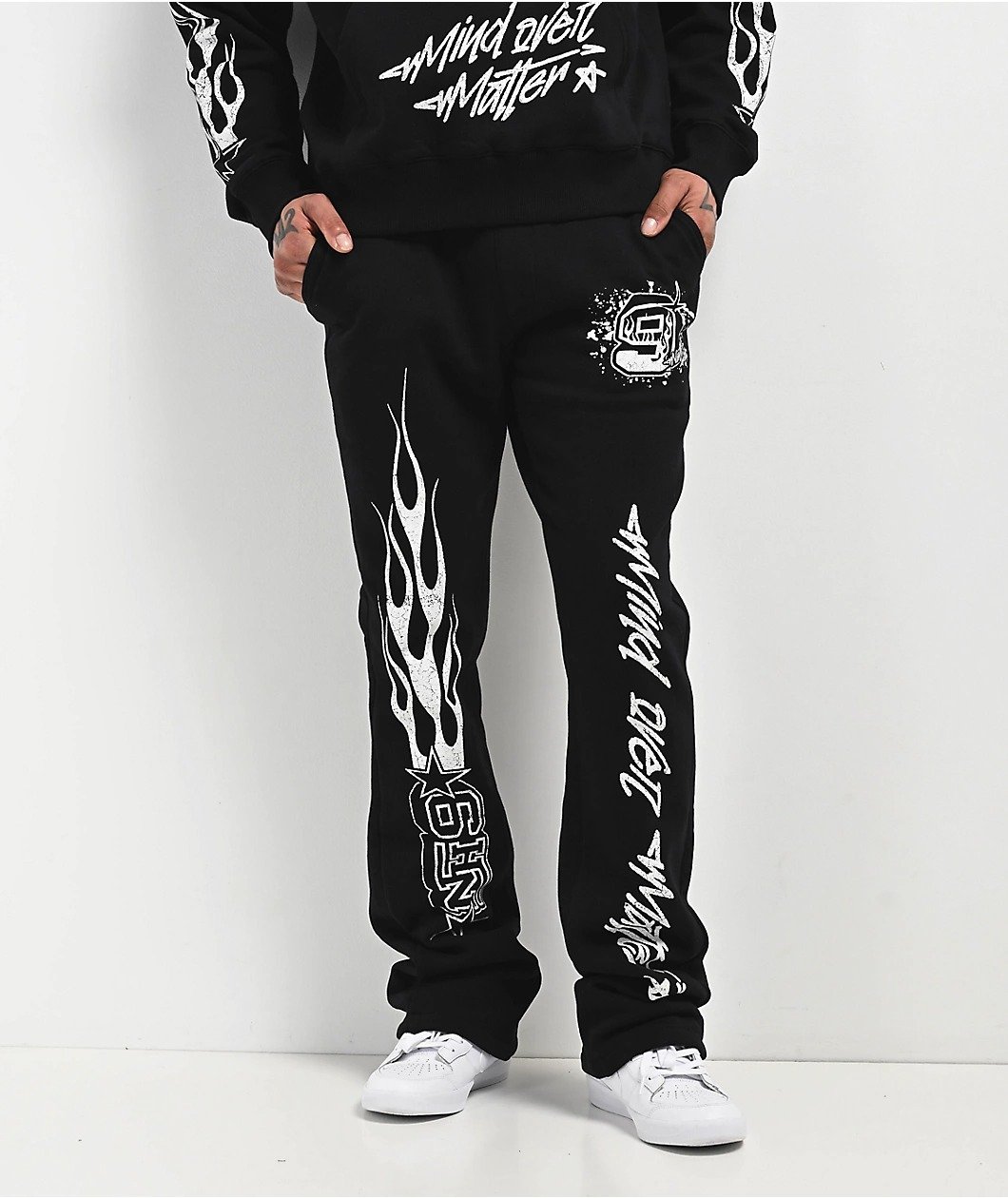 Ninth-Hall-Stacked-Flare-Sweatpants Ninth Hall Stacked Flare Sweatpants